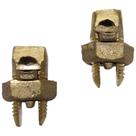 Kit 2 Split Bolt de Bronze 35mm Parafuso Fendido para Emenda Cabos Bimetálico