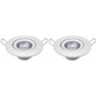 Kit 2 Spot Authentic LED Redondo de Embutir Avant Branco 5w 6500k - Cód 863021373