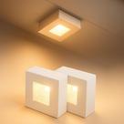 Kit 2 Spot Beiral Led Incluso de teto 3000k Branco Quente Bivolt Quadrado Branco ALUT000672-2 Alut