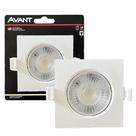 Kit 2 Spot Dicroica Led Quadrado 5w Cob 4000k Branco Neutro
