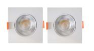 Kit 2 Spot Embutir 3W Quadrado MR11 6.500k Branca - Elgin Kit 2 Spot Embutir 3W Quadrado MR11 6.500k Branca - Elgin