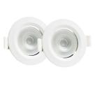 Kit 2 Spot Led 3w Redondo Embutir 3500k Branco Quente - Luminária Decoração Loja Casa Sanca Gesso Teto