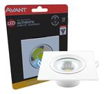 Kit 2 Spot Led Avant Embutir Quadrado 5w Amarelo Luz 3000k I
