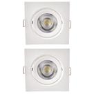 Kit 2 Spot LED de Embutir Quadrado 5W 6500K Bivolt Foxlux