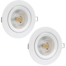 Kit 2 Spot Led Redondo Embutir 12W Branco Frio 6500K Bivolt - Alta Eficiência e Longa Vida Útil