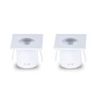 Kit 2 Spot Para Móvel Taschibra Pik Led Quadrado Branco Bivolt 3000k Luz Quente