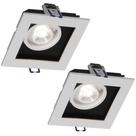 Kit 2 Spot Quadrado Led Recuado Embutir Frame 5W 6500K Branco Frio Bivolt Taschibra Kit 2 Spot Quadrado Led Recuado Embutir Frame 5W 6500K Branco Frio Bivolt Taschibra