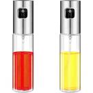Kit 2 Spray Pulverizador Galheteiro Vinagre Azeite Prata (Kit2)