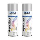 Kit 2 Spray Uso Geral Prata Metálico Tekbond 350ml