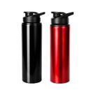 Kit 2 Squeeze Alumínio Tampa Flip Academia Fitness Trabalho Escolar Garrafa Esportiva 750ml Portátil