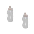Kit 2 Squeezes Wave 250Ml Tampa Fibra Madeira Palha