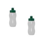 Kit 2 Squeezes Wave 250Ml Tampa Fibra Madeira Verde