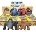 Kit 2 Squishy Gorila Indestrutível Boneco Macaco Kong Esticar Esmaga Cores Aleatorias