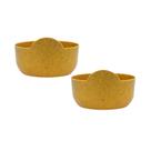 Kit 2 Super Bowl Fibra Madeira Green Colors Amarelo 475Ml