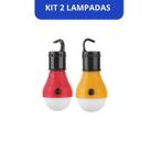 Kit 2 Super Lampada Portatil Camping Led Barraca Pesca Kit 2 Super Lampada Portatil Camping Led Barraca Pesca
