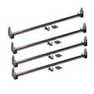 Kit 2 Suporte Barra Inox Multiuso Cabideiro Churrasco 80cm
