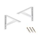 Kit 2 Suporte Cantoneira Mão Francesa 30cm Reforçado Branco