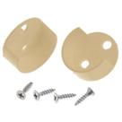 Kit 2 Suporte Encaixe Apoio De Barra Tubo Cabideiro Cortina Guarda Roupa Parade Meia Cana Marfim