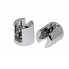 Kit 2 Suporte Fenda Prateleira De Vidro Madeira Cromado 8mm Kit 2 Suporte Fenda Prateleira De Vidro Madeira Cromado 8mm