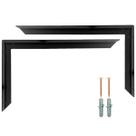 Kit 2 Suporte Mão Francesa Cantoneira Reforçada Grapa Pia Bancada Tanque 50cm Preto