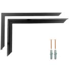 Kit 2 Suporte Mão Francesa Cantoneira Reforçada Pia Prateleira 40Cm Preto + Parafusos