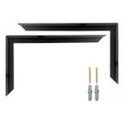 Kit 2 Suporte Mão Francesa Reforçada Preto 50cm + Parafusos