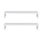 Kit 2 Suporte Monitor Base Para Mesa 15x90x20cm MDF Branco Kit 2 Suporte Monitor Base Para Mesa 15x90x20cm MDF Branco