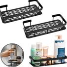 Kit 2 Suporte Para Banheiro Porta Shampoo Cosméticos de Parede Inox Adesivo