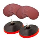 Kit 2 Suporte Para Lixa / 180mm Com 20 Lixas Madeira Parede Gesso