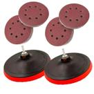 Kit 2 Suporte Para Lixa / 180mm Com 20 Lixas Madeira Parede Gesso