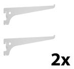 Kit 2 Suporte Para Trilho Branco 40 Cm Prat-k