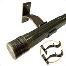 Kit 2 Suporte Perfil Parede Varão Comum Ilhós 28mm Cortina Argola Instalação
