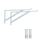 Kit 2 Suporte Prateleira Mão Francesa De Vidro 25CM Kit 2 Suporte Prateleira Mão Francesa De Vidro 25CM