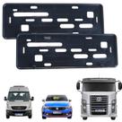Kit 2 suporte protetor moldura placa mercosul todos veiculos