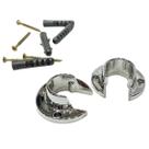 Kit 2 Suporte Roseta Flange Cromado Para Varão Cortina 19mm Kit 2 Suporte Roseta Flange Cromado Para Varão Cortina 19mm