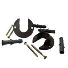 Kit 2 Suporte Roseta Flange Varão 19mm Cortina