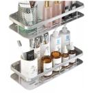 kit 2 Suporte Shampoo Sabonete Banheiro Adesivo Parede Não Precisa furação Luxo