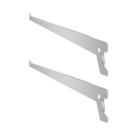 Kit 2 Suporte Simples Para Trilho Cremalheira 50cm Branco Kit 2 Suporte Simples Para Trilho Cremalheira 50cm Branco