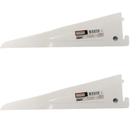 Kit 2 Suporte Trilho Prateleira Duplo em Aço Branco 22cm