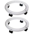 Kit 2 Suportes Botijão de Gás C/ Rodas 28,5x5Cm Branco 013 Nitron