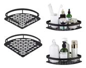 Kit 2 Suportes Canto Parede Porta Shampoo Sabonete Banheiro Kit 2 Suportes Canto Parede Porta Shampoo Sabonete Banheiro