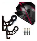 Kit 2 Suportes De Parede Para Capacetes De Moto Com Gancho