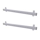 Kit 2 Suportes de Parede Varal Fixo Frontal 6 Cordões 60cm Branco - NV156P