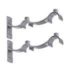 KIT 2 Suportes Duplo Alumínio Perfil Invertido Para Varão Wave 28mm CROMADO KIT 2 Suportes Duplo Alumínio Perfil Invertido Para Varão Wave 28mm CROMADO