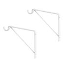 Kit 2 Suportes Mão Francesa com Gancho 35 x 30cm Branco - HY5003