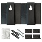 Kit 2 Suportes Para Espelhos e Quadros De Parede Placas Armário