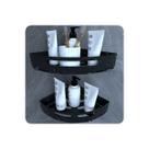 Kit 2 Suportes Porta Shampoo De Banheiro De Canto Preto Kit 2 Suportes Porta Shampoo De Banheiro De Canto Preto