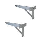 Kit 2 Suportes Tubulares 3 Furos de Parafusar Pia 40 cm - NV401P