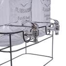 Kit 2 Suqueiras Refresqueiras 5L cada de Vidro com Suporte e Torneira para Água, Sucos e Drinks