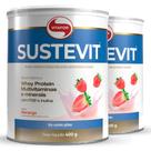 Kit 2 Sustevit Whey Protein Vitafor sabor Morango 400g